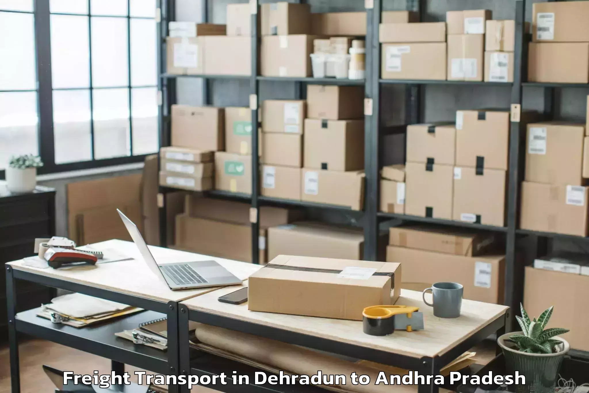 Get Dehradun to Kamavarapu Kota Freight Transport